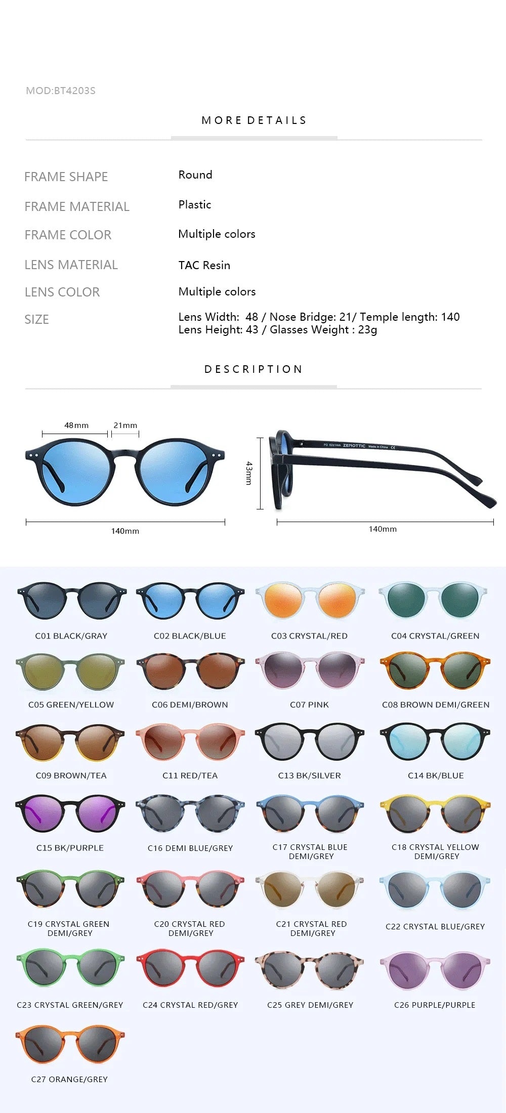 Zenottic Sun Glasses Felix